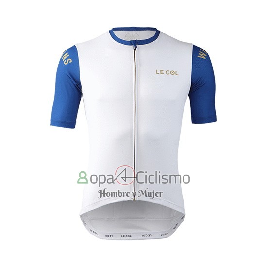 Lecol Ropa Ciclismo Culotte Corto 2019 Hombre Mangas Cortas Blanco Azul
